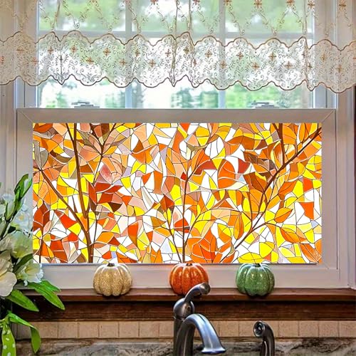 Película decorativa para ventana con efecto vitral 39.3×17.7 pulgadas miniatura 1