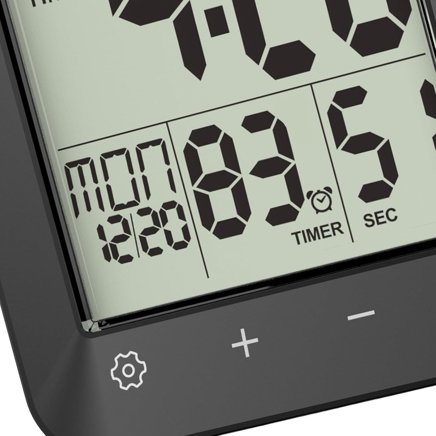 Digital Waterproof Shower Clock with LED Display, 6-Inch Wall-Mounted Timer, Temperature & Countdown Features, Modern Bathroom Clock for Spa, Exercise & Relaxation (Black)