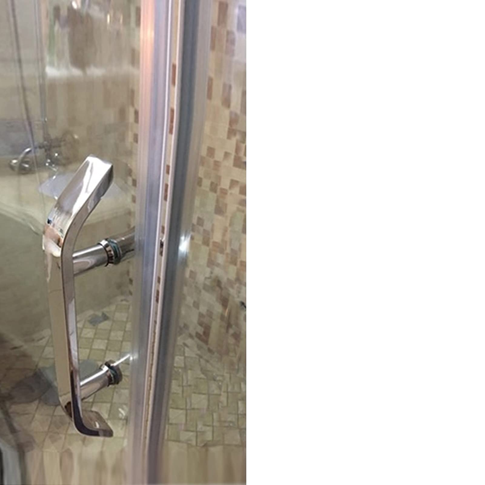 Poignée de porte de douche en verre finition chromée haut de gamme 145mm