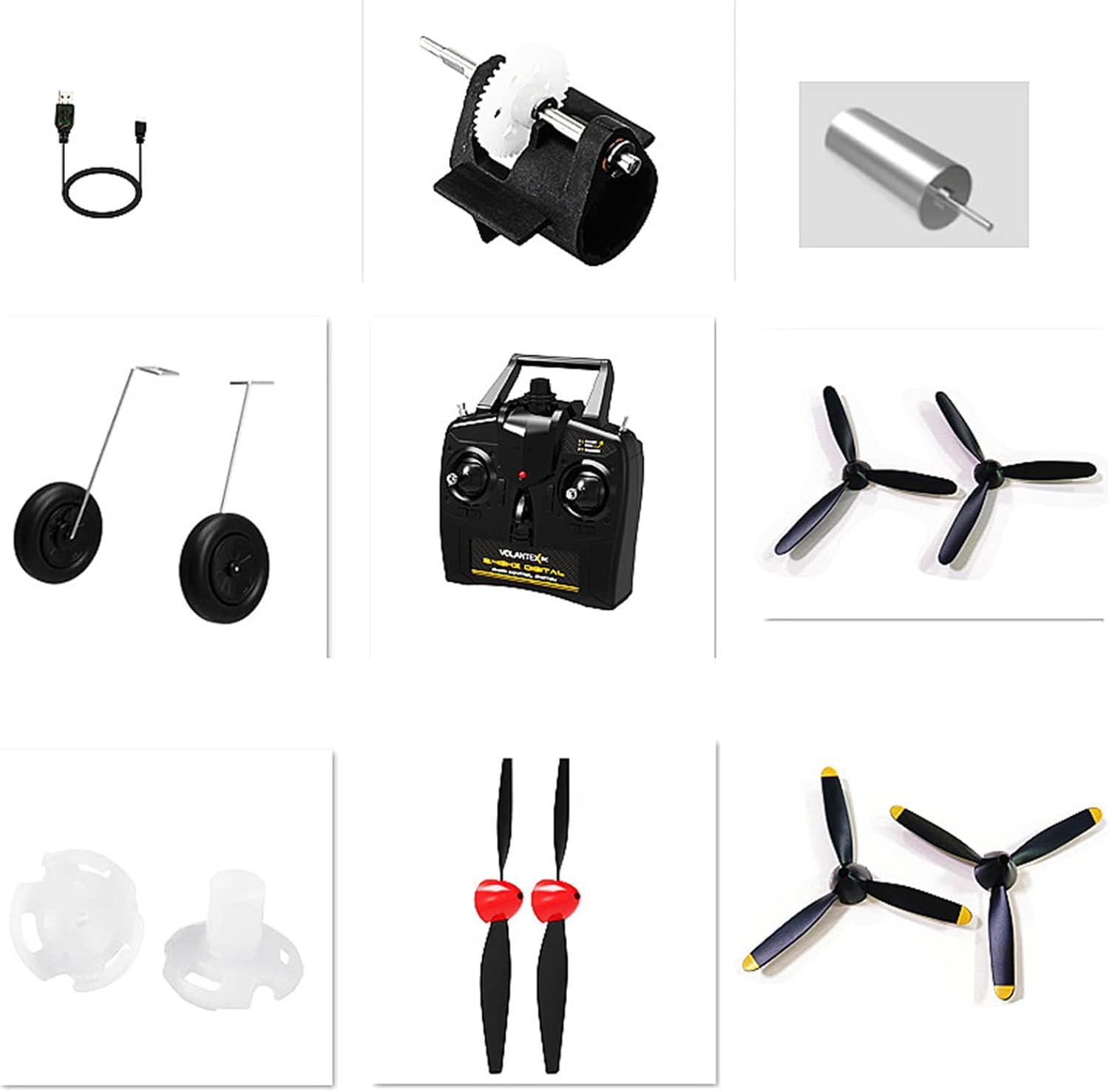 RC Plane Parts Accessories Propellers Motor Gear Box Remote Control Landing Gear Landing Gear Fits for P47 P51 Zero Spitfire P40 BF109 RC Plane (Landing Gear 1)