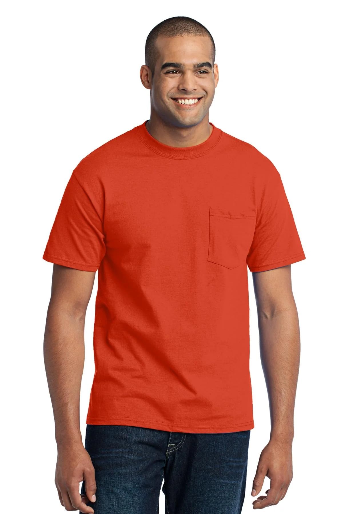 Mens 50/50 Cotton/Poly Pocket T-Shirts in Regular, Big and Tall Sizes