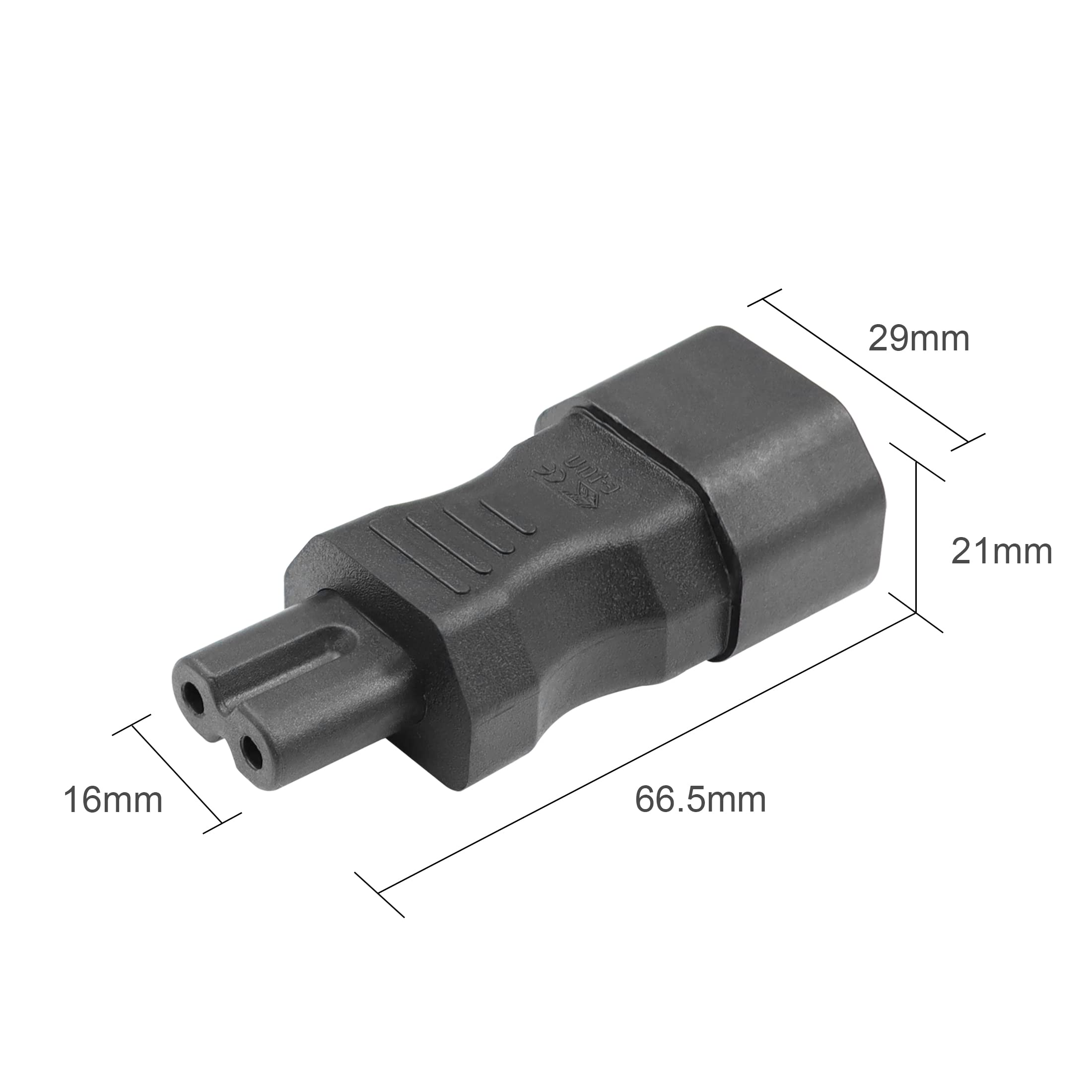 kenable IEC C14 3 Pin Mannelijke Plug naar Figuur 8 C7 Plug Power Adapter Kabel 1m Zwart