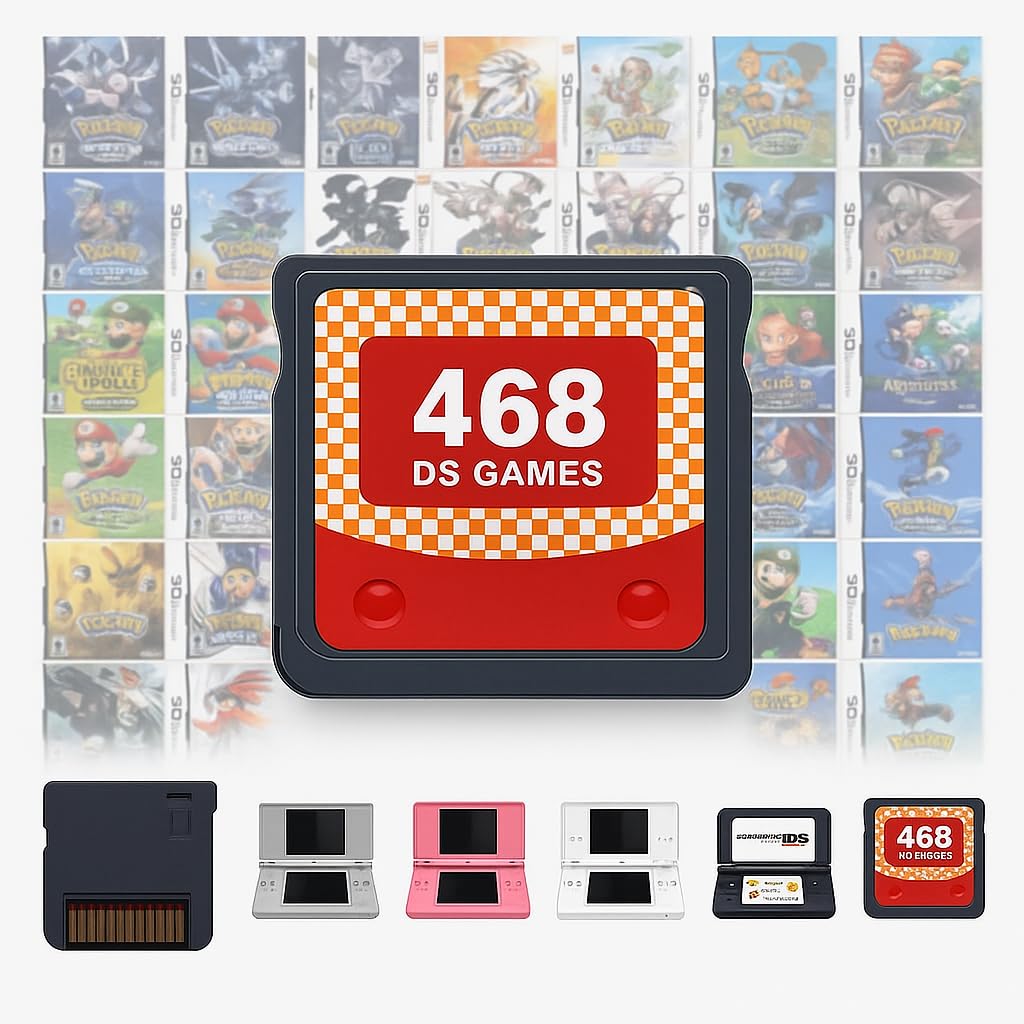 Zach's Capsules 468 in 1 Games Super Combo Cartridge for DS, NDS, NDSL, NDSi, 3DS, 2DS XL, New