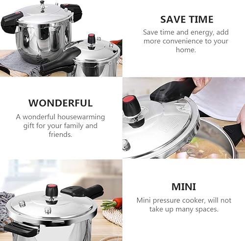 Miniatura 8 de Hemoton Olla arrocera vaporera 1pc olla a presión de acero inoxidable olla arrocera multifunción utensilios de cocina de acero inoxidable