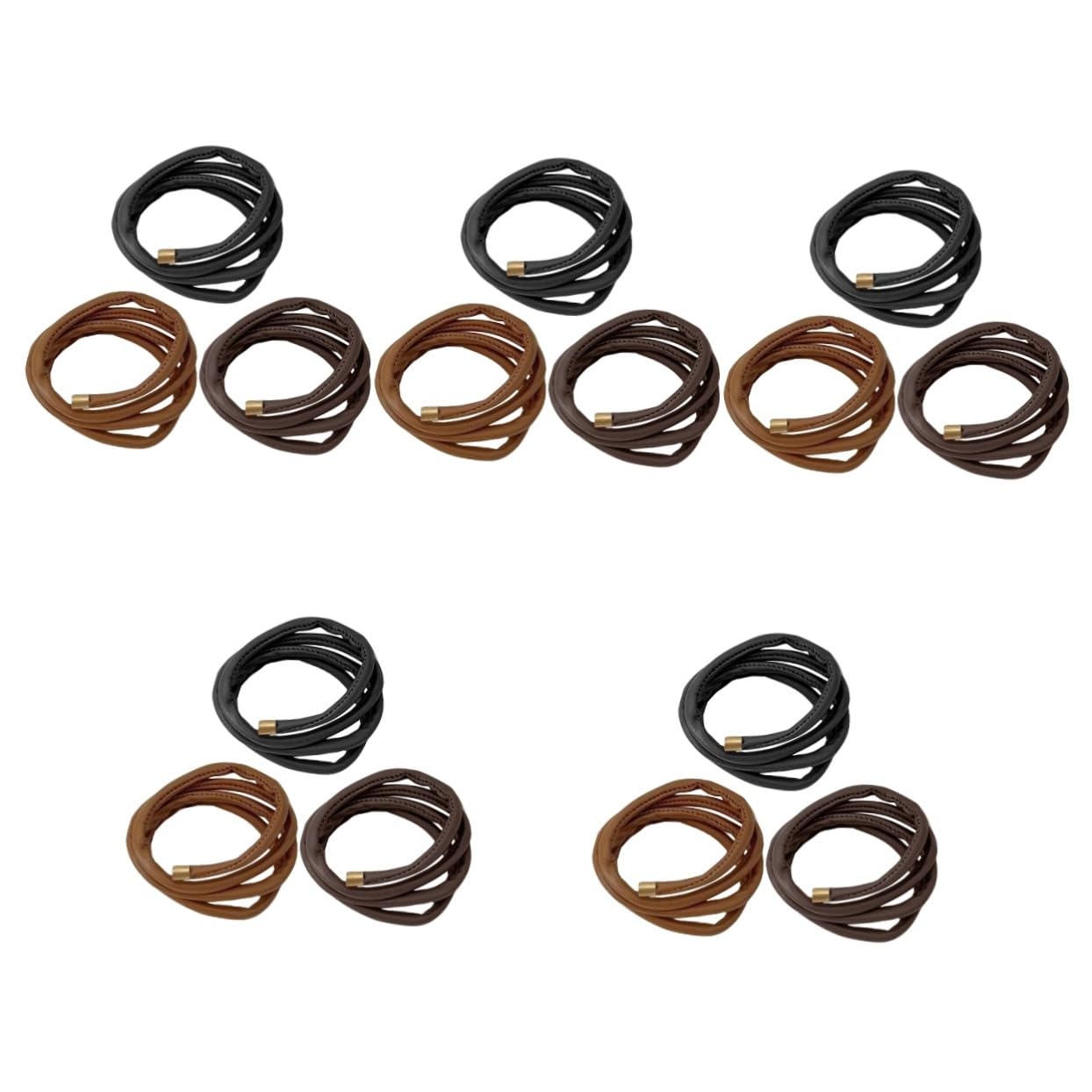 minkissy 15piezas Diademas Trenzadas Para Mujeres y Niñas Accesorios Para Cabello Estilo Para Coletas y Peinados Elegantes Oscuro