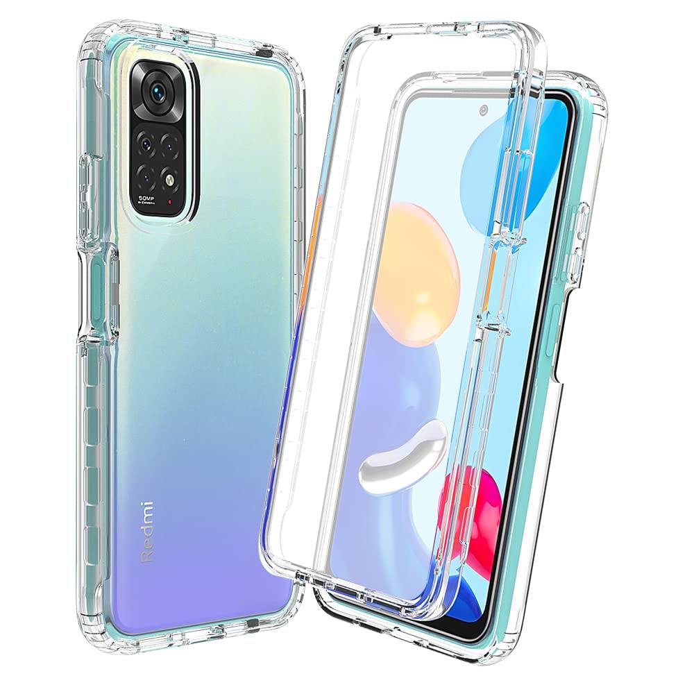 XINNI Cover per Xiaomi Redmi Note 11 PRO+ 5G(Note 11 PRO Plus), Protezione Schermo Integrata 360 Gradi Antiurto Custodia, Rugged Doppia Faccia Bumper Trasparente Full Guscio Fronte Retro Case, Rosa