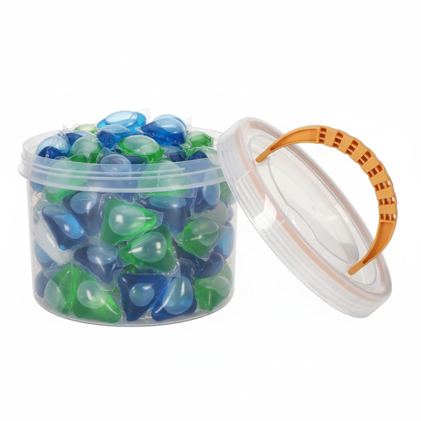 Support de dosettes de détergent transparent contre l'humidité avec joint en silicone