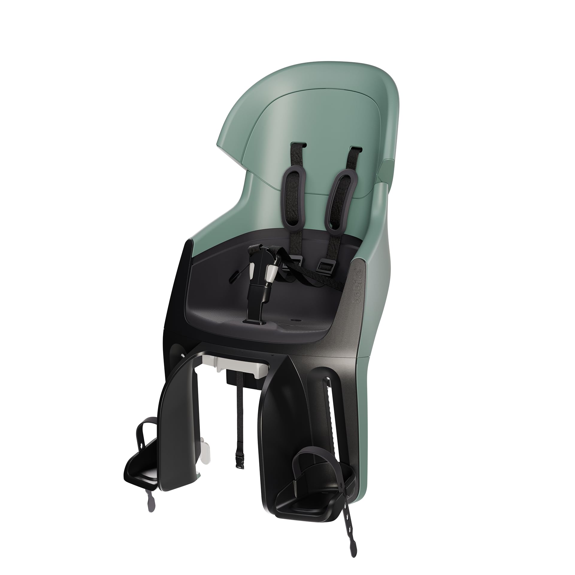 Siège vélo arrière inclinable pour Porte-Bagages et sur Cadre Bobike Exclusive Evolve Maxi Double paroi, Harnais 5 Points, Appui-tête réglable et Suspension intégrée pour Enfants Jusqu’à 22 kg