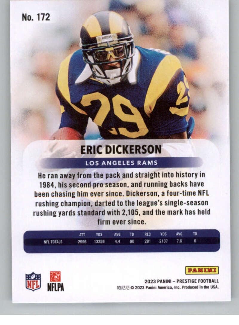 Amazon.com: 2023 Panini Prestige #172 Eric Dickerson Los
