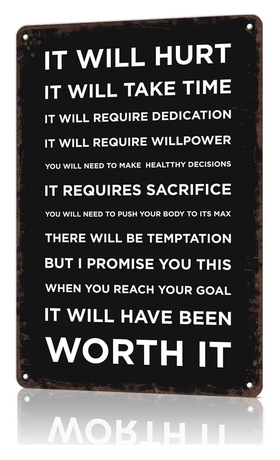 MQXFCZUX Inspirational Life Quote Vintage Metal Tin Sign Motivational Saying for Home Decor Family Room or Office 8 X 12 inch