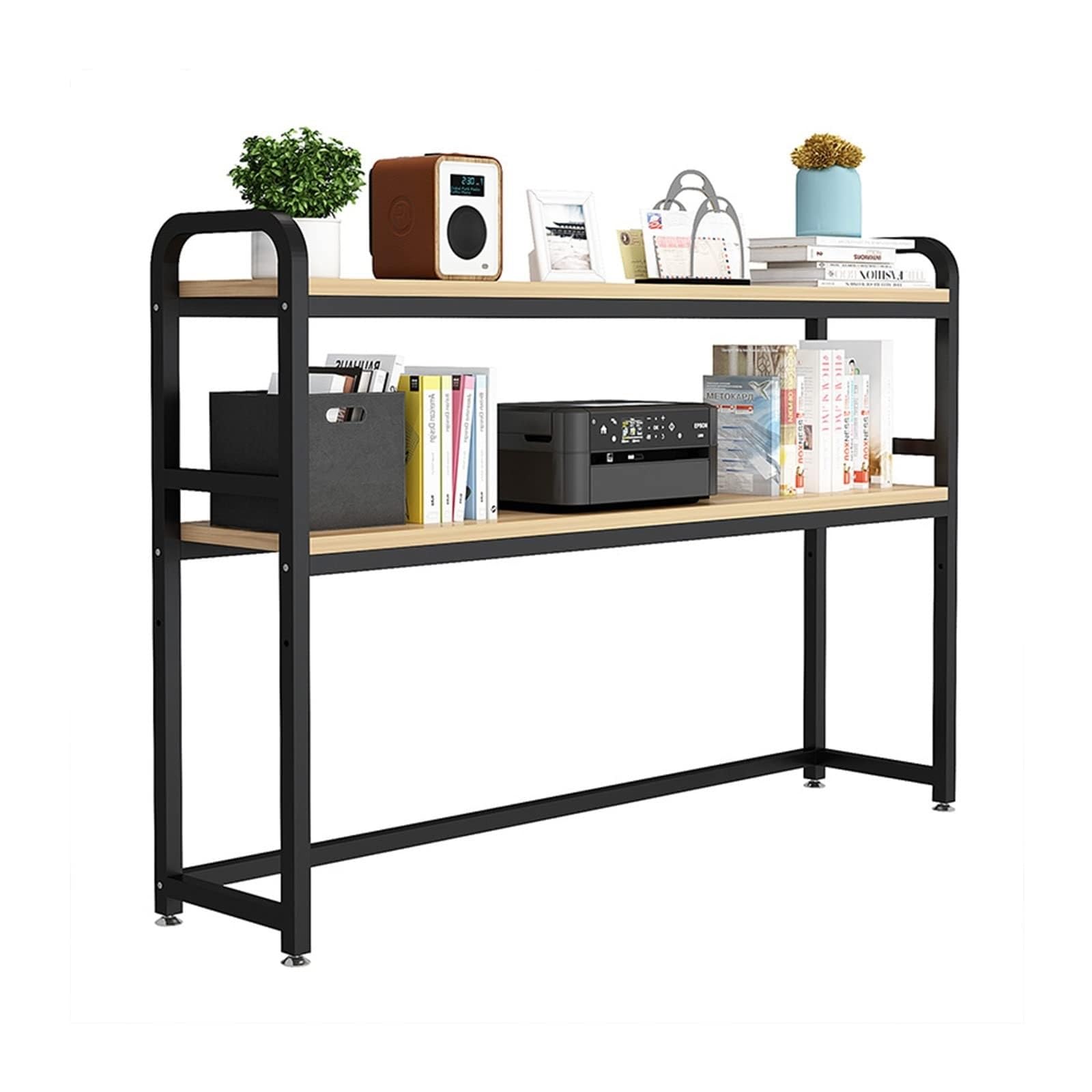 ASerZenith Desktop Organizer Bookshelf -, 2 Tier Multipurpose Supplies Organizers and Accessories Storage Display Shelf,