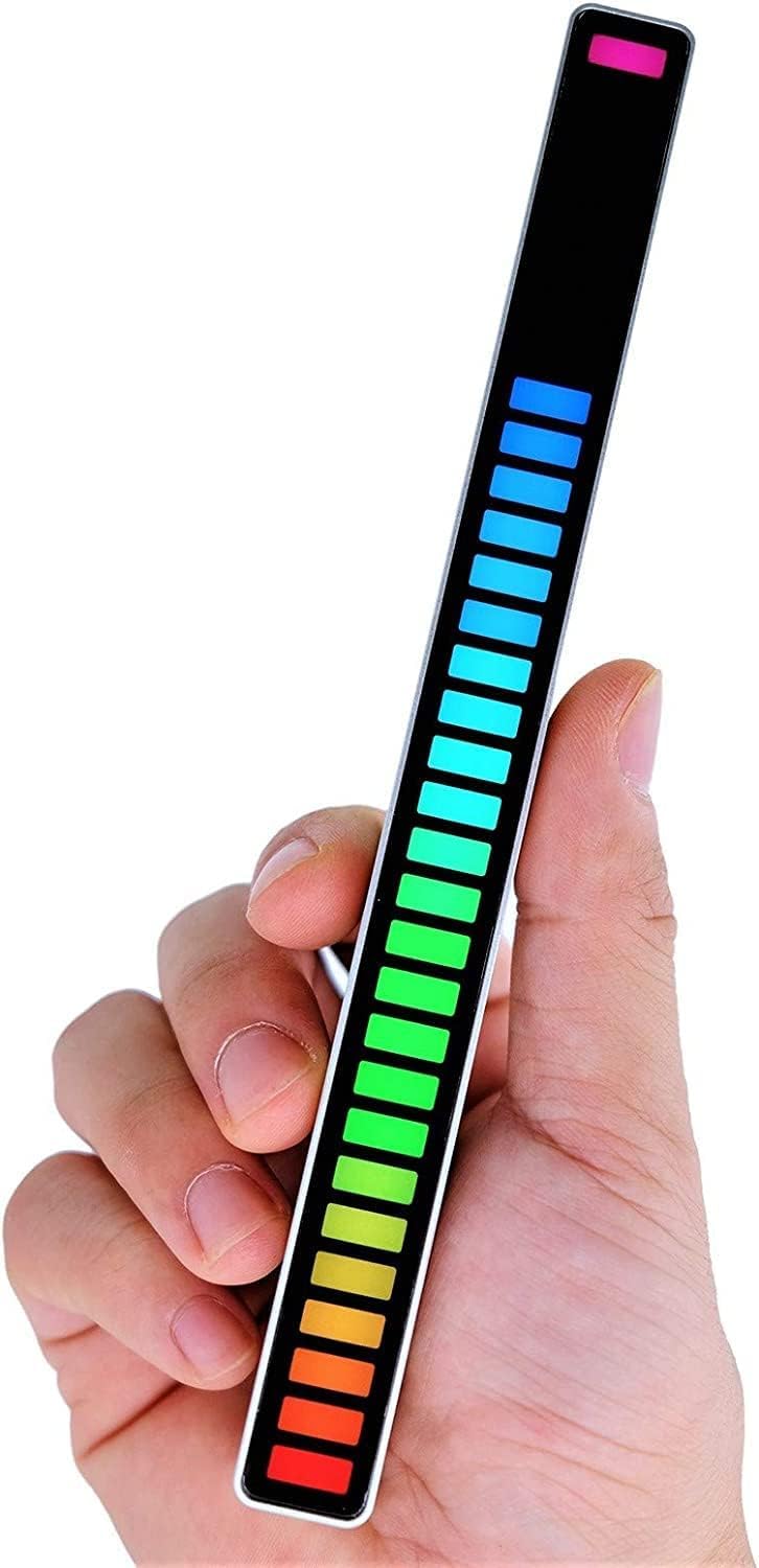 MAGA ZONE RGB Sound Control Pickup Rhythm Light - Voice-Activated LED Ambient Strip Light with 32 Bit Music Level Indicator for Car, PC, TV, and Room Decor