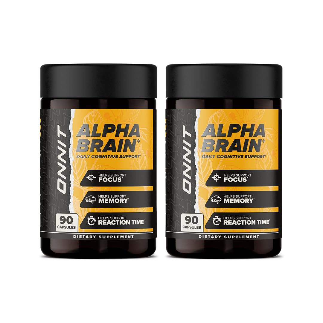 Alpha Brain - Over 1 Million Bottles Sold - Premium Nootropic Brain Booster Supplement - Boost Focus, Concentration & Memory - Alpha GPC, L Theanine & Bacopa Monnieri (180 Capsules)
