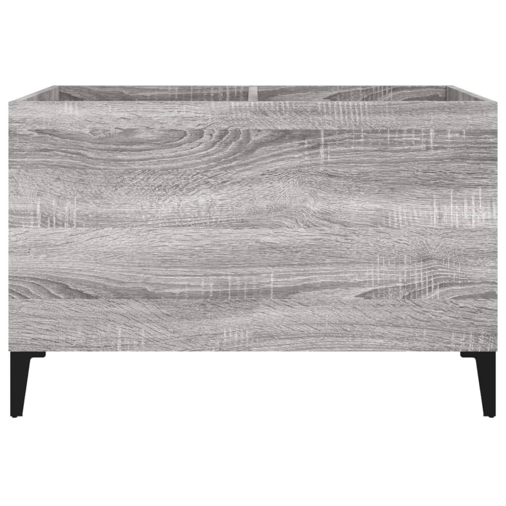 Porta Dischi Vinile, Mobile Ingresso, Mobile Porta Vinili, Mobile Soggiorno Moderno in Legno Multistrato Grigio Sonoma 74,5x38x48 cm