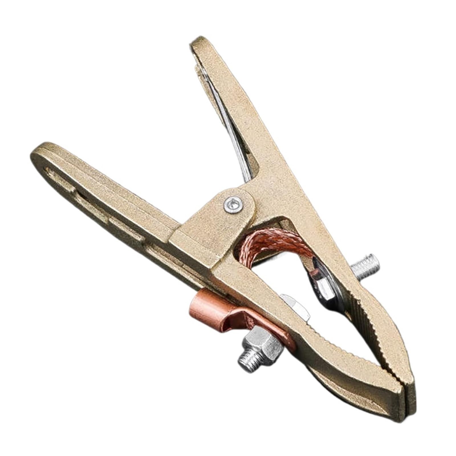 Pinza Soldadura Máquina de soldadura de alambre de tierra en forma de A, Clip de conexión a tierra de cobre, 1 ud. | 300A