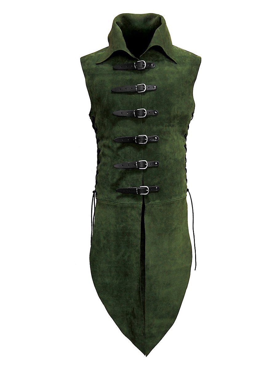 Andracor Handgefertigter Wams aus Leder für Waldelfen und andere Wildnis Charaktere - Verkleidung - Kostüm - LARP, Mittelalter, Cosplay