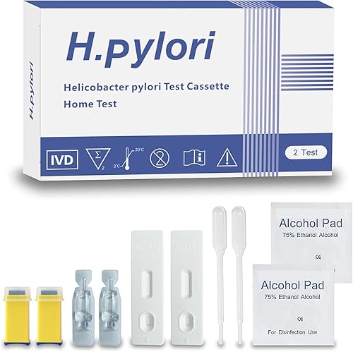 Miniatura 1 de H. Pylori - Kit de prueba casera Helicobacter Pylori - Rápido y preciso, 2 pruebas incluidas, autoprueba en casa, resultados en 10-15 minutos, no