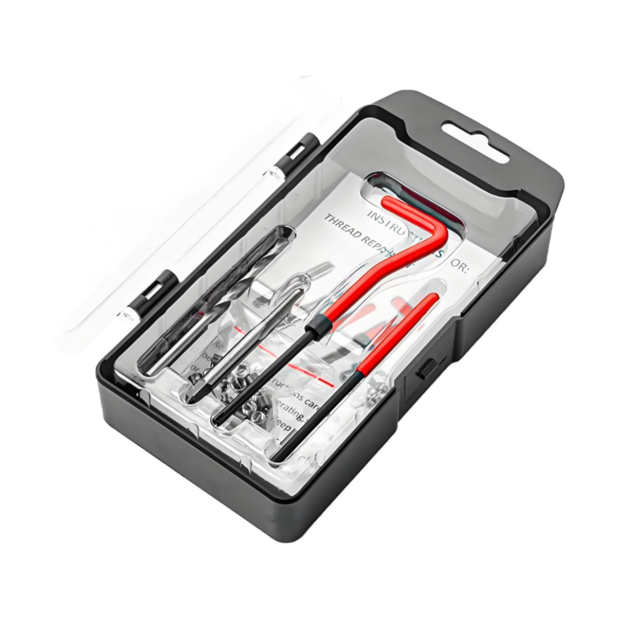 15 PCS Thread Repair Kit, M10×1.5 Metric Thread Repair Tool Set for Automotive Repair, Thread Repair Insert Kit with Hexagon Wrench and Drill, Universal Car Accessories (M5×0.8, 25pcs)