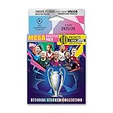 Autocollants Ligue des Champions 25/26 – Mega Booster Pack (contient 67 autocollants).