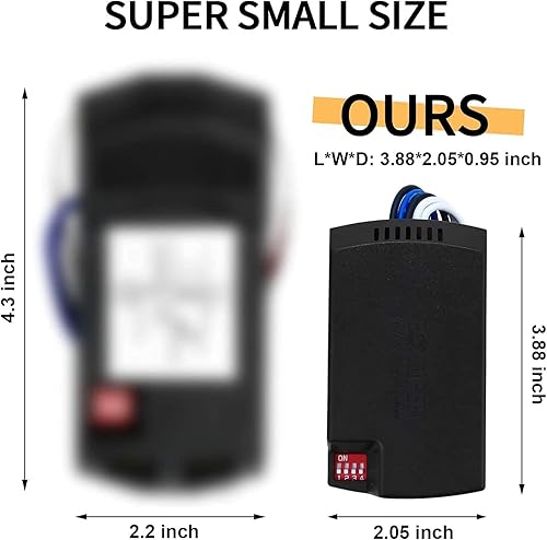 Miniatura 4 de Universal UC9050T - Kit de control remoto para ventilador de techo de tamaño pequeño con velocidad ajustable y reemplazo de luz de Hampton Bay