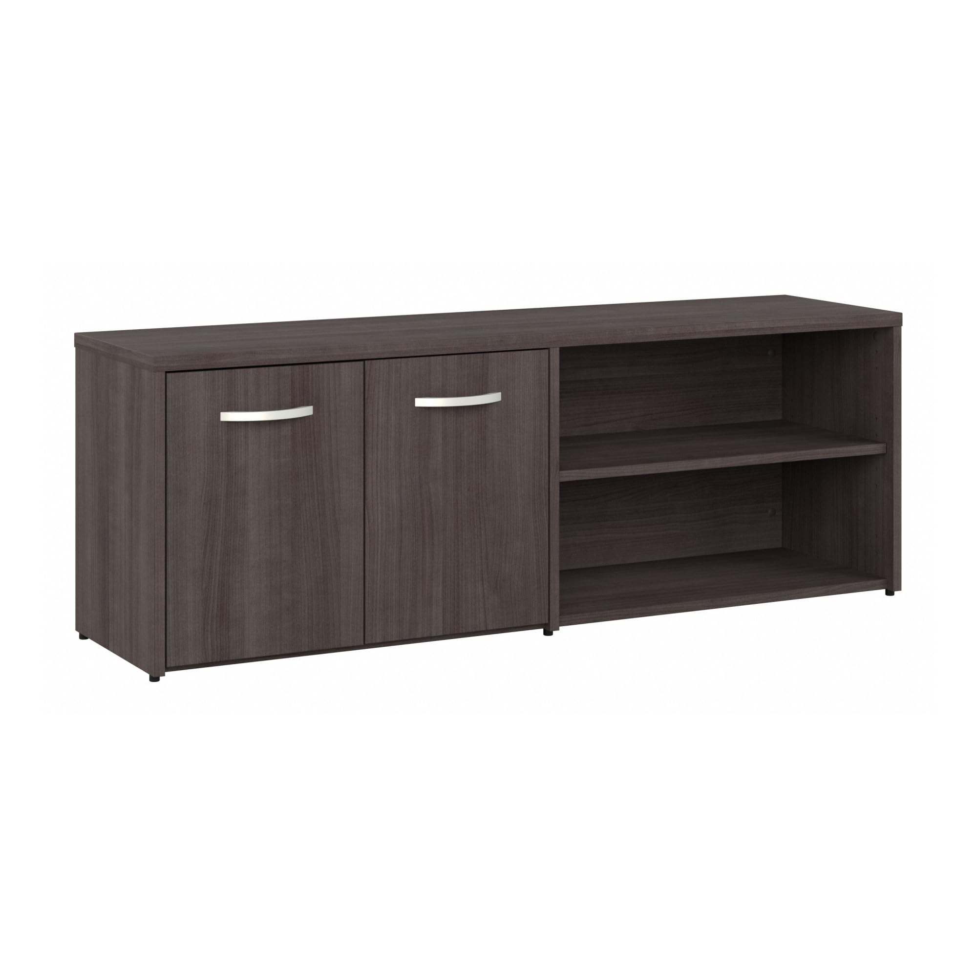 Bush Business Furniture Studio C Low Storage Cabinet with Doors and Shelves in Storm Gray, Organization for Home or Professional Office