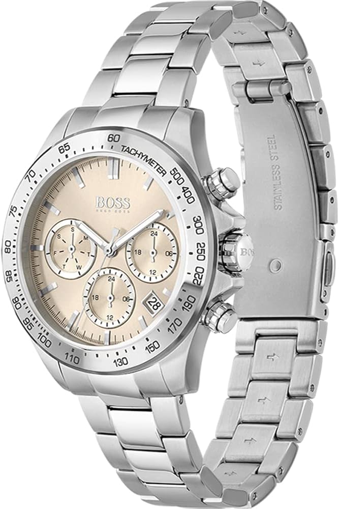 Boss Orologio Analogico Multifunzione al Quarzo da Donna con Cinturino in Acciaio Inossidabile Argentato - 1502615 Boss Orologio Analogico Multifunzione al Quarzo da Donna con Cinturino in Acciaio Inossidabile Argentato - 1502615