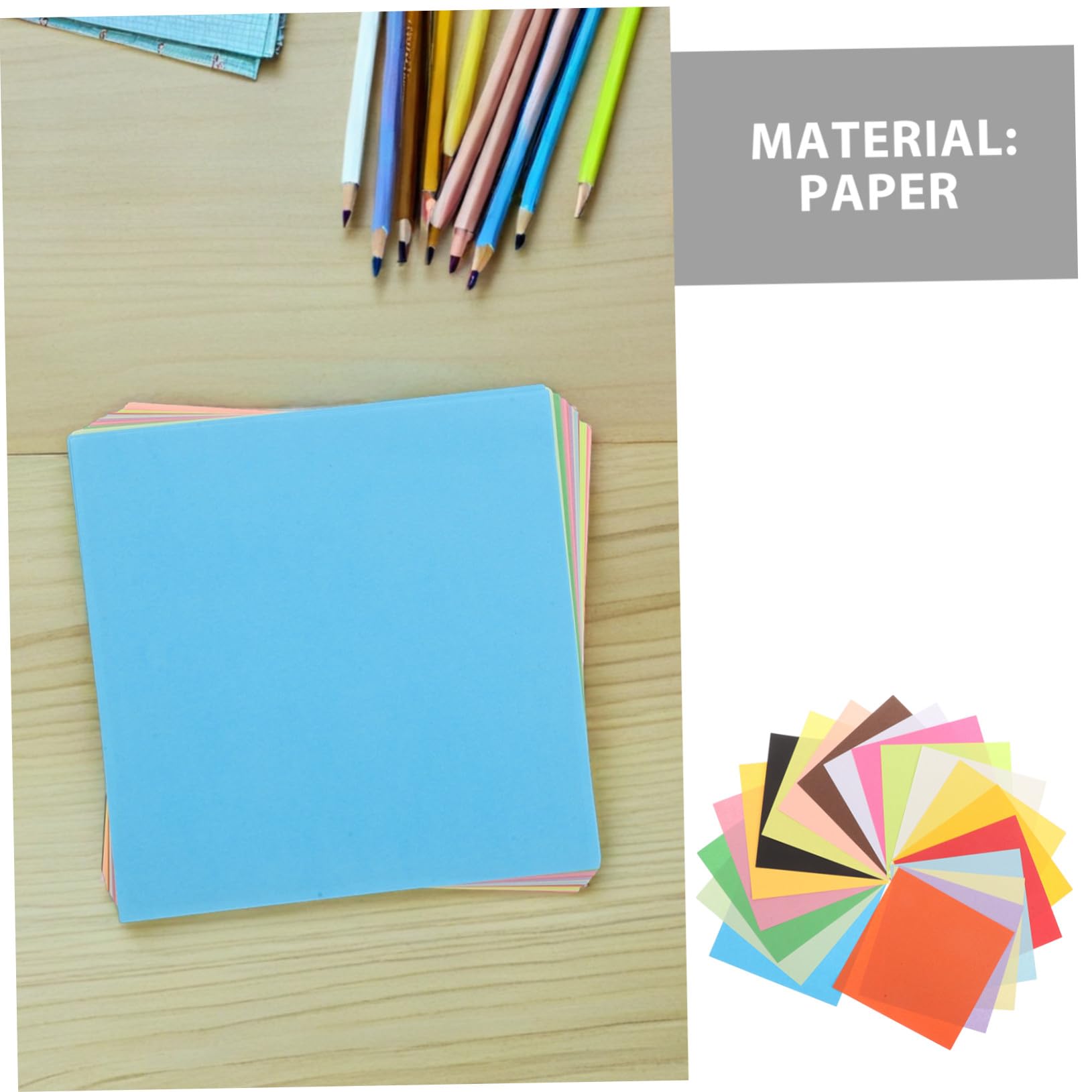 NUOBESTY 600 Stücke Origami Baupapier für Handwerk buntes Tonpapier Handwerkskunstfaltpapier Basteln mit Papierfalten Kunstbaupapier School Crafts doppelseitiges handgefertigtes Papier