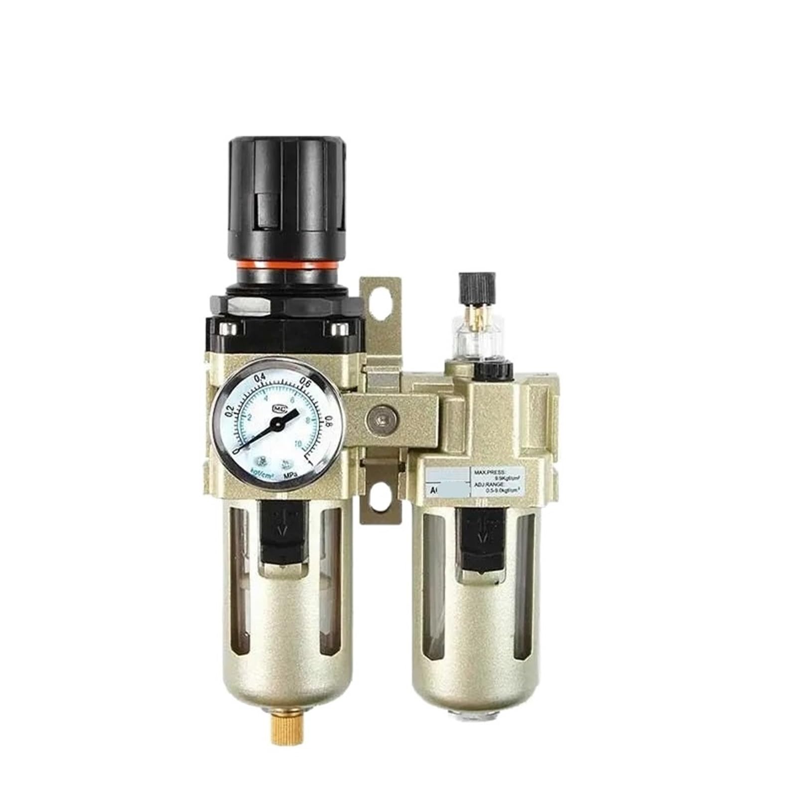 AYNRJKKX AC2010-02D AC3010-02 AC3010-03 FRL air Source Treatment Pneumatic Compressed Filter Pressure Regulator Oiler Automatic Drain(AC3010 03)