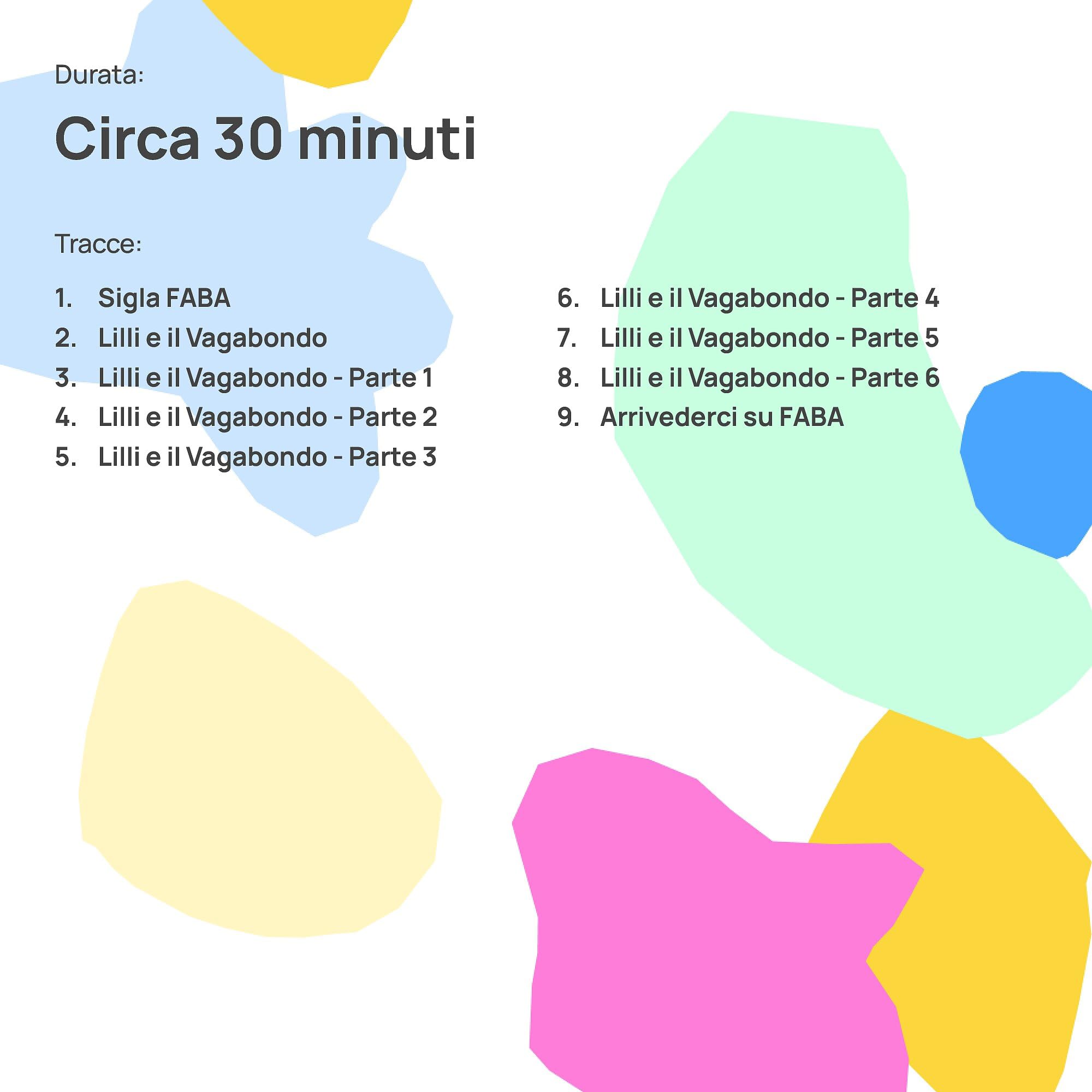 FABA Disco Sonoro Disney – Lilli e il Vagabondo - Storie e fiabe sonore per bambini e bambine 5-10 anni - Ascoltabile con il Raccontastorie e FABA+, gioco educativo versione italiana
