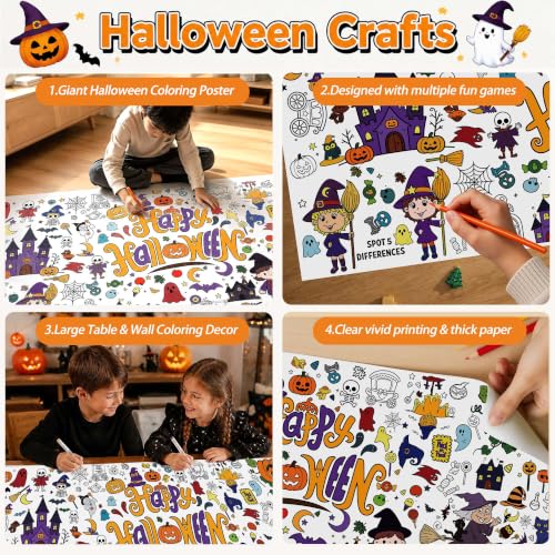 Halloween Crafts for Kids - Halloween Giant Coloring Tablecloth/Poster - image 3
