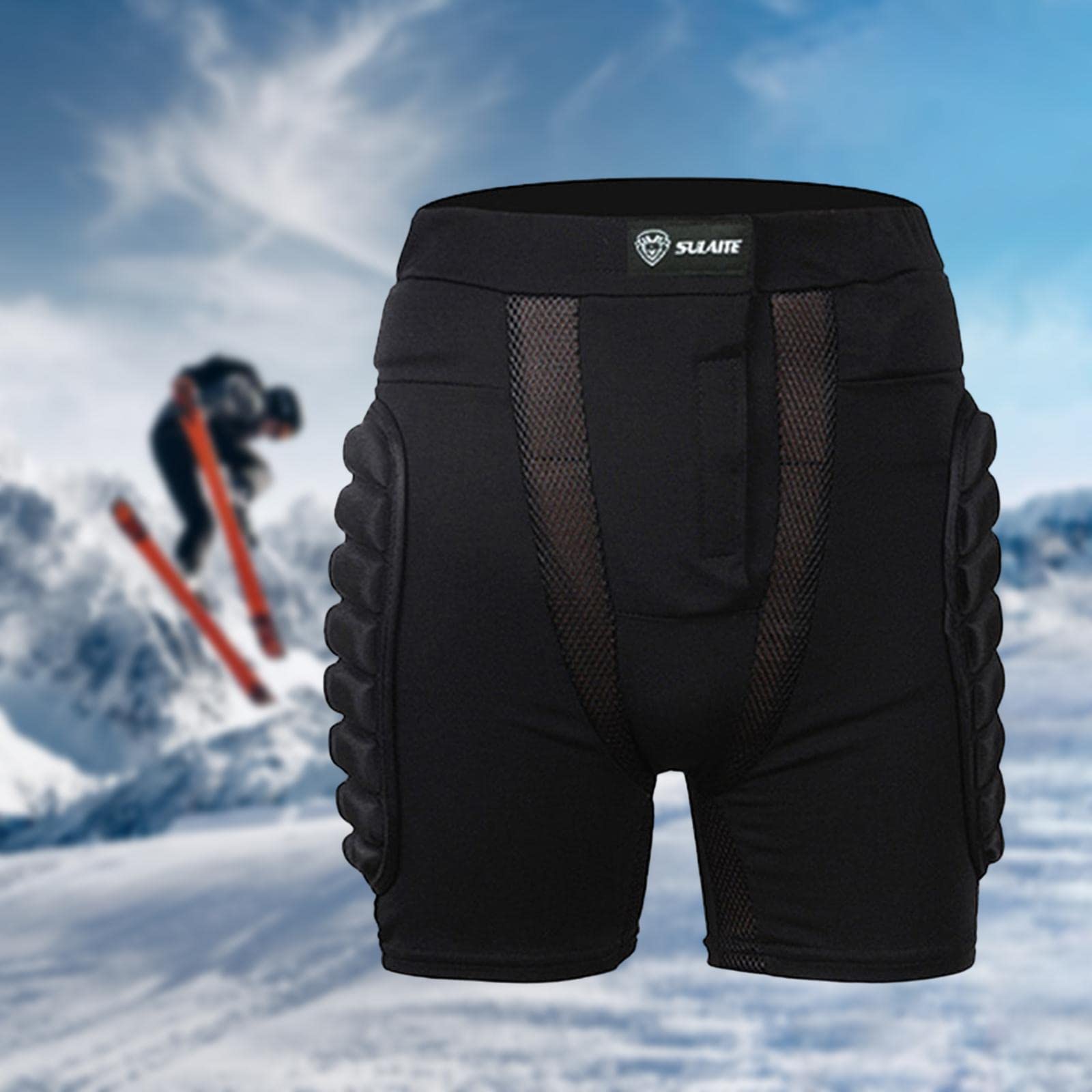 LOVIVER Pantalones Cortos Acolchados, Protección de Pantalones Resistencia a de Cadera Transpirable Coxis Protector de Protección Suave para Snowboar, SG