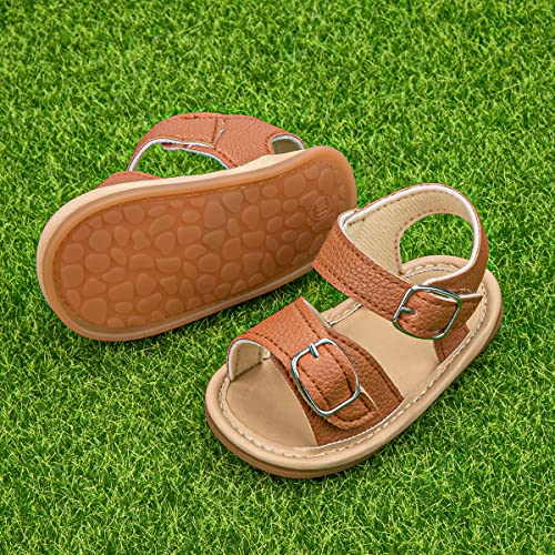 Image of Babelvit Infant Baby Girl Boy Sandals Comfort Premium Summer Outdoor Casual Beach Shoes with Flower Bowknot Anti Slip Rubber Sole Newborn Toddler Prewalker First Walking Shoes