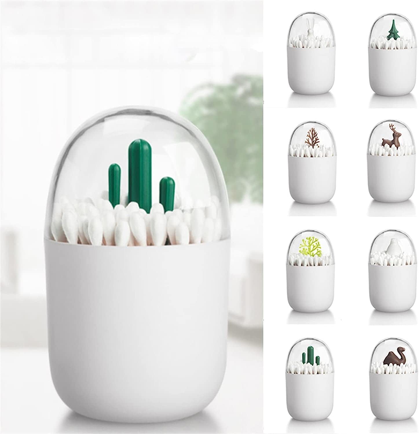Soporte para Palillos de Dientes, Soporte para Palillos de Dientes de Dibujos Animados, decoración de Mesa, Caja de hisopos de algodón, Caja para Palillos de Dientes, dispensador de Palillos(Bianco)