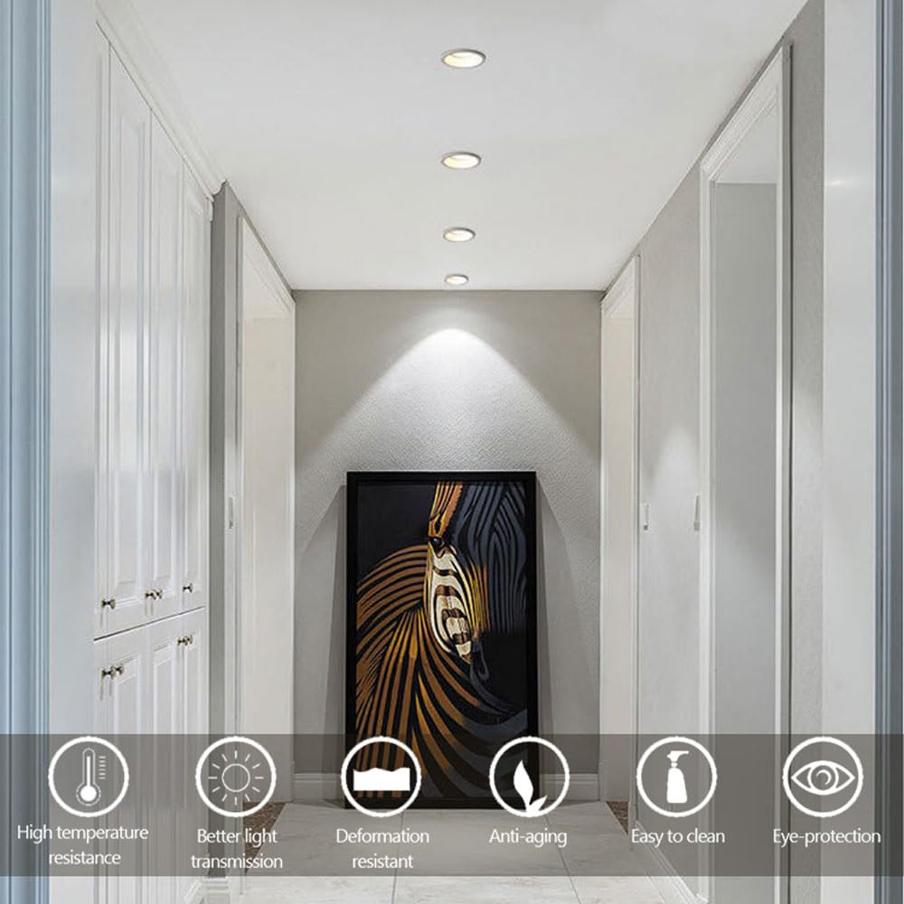 Downlight Empotrable Antideslumbrante Ultrafino, Luz De Techo Empotrable Totalmente De Aluminio, Iluminación Empotrada LED Downlight, Luz De Borde Estrecho Que Protege Los Ojos para El Pasillo