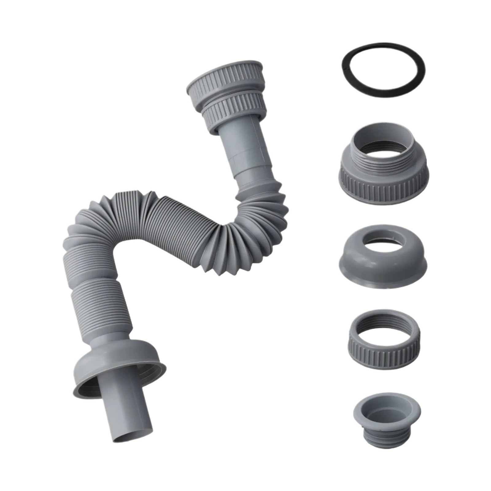 1 Set Kitchen Sink Drain Pipe Expandable Connecting Hose Suitable 32/45/56mm Interface Wash Basin Sewer Drainer Accessories