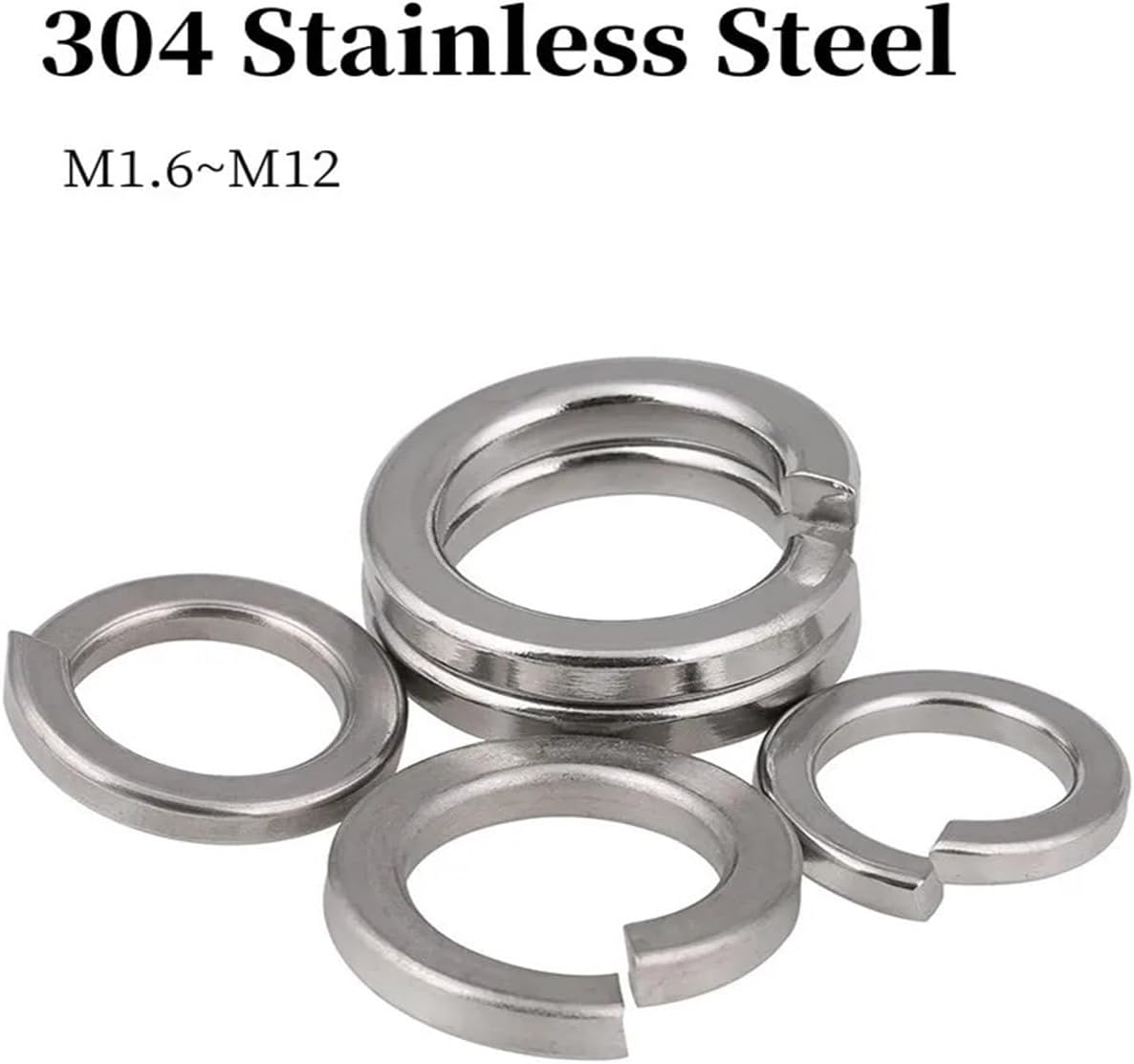 A2 Split Spring Lock Washer Locking Elastic Gasket M1.6 M2 M2.5 M3 M4 M5 M6 M8 M10 M12 GB93(M2.5 100pcs)