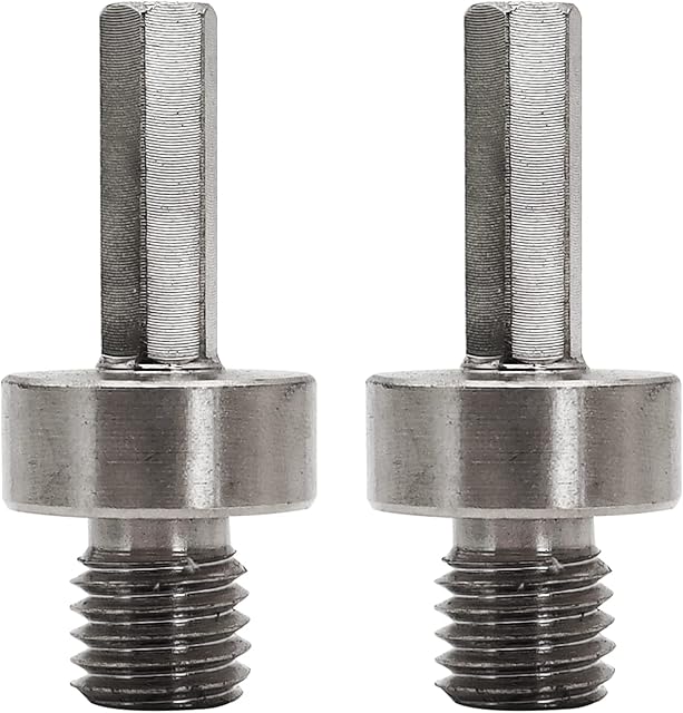 SHDIATOOL 2PK Adapters M14 Male Thread to 3/8" Hexagon Shank Connection Converter for Drill Core Bit Grinding Disc