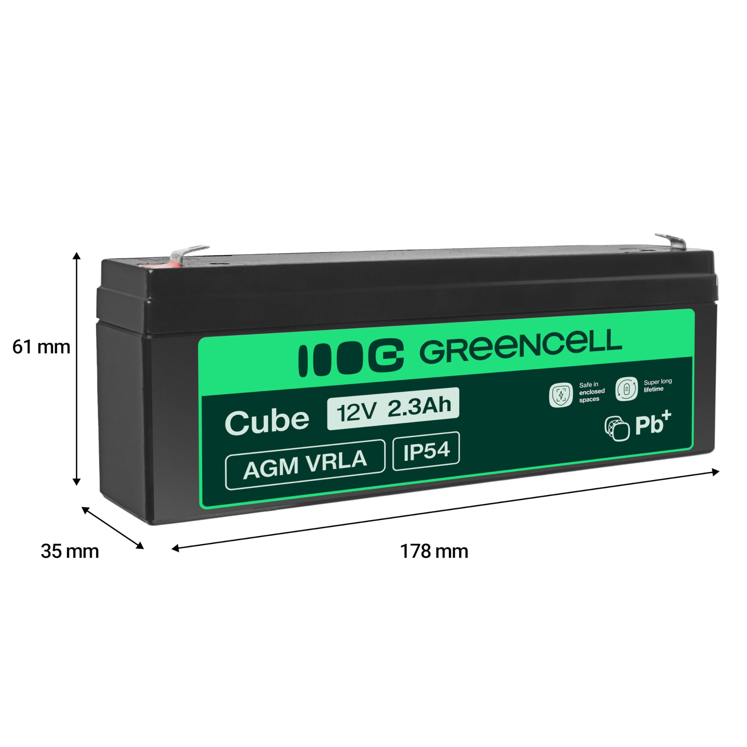 Green Cell Akumulator AGM 12V 2,3Ah VRLA Bezobsługowy Bateria Żelowa