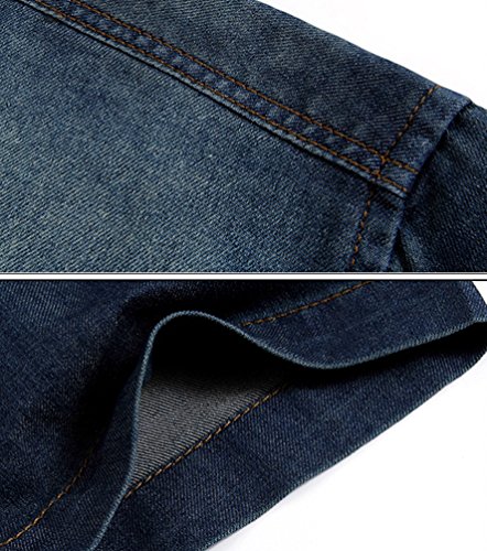 Dooxi Uomo Slim Fit Casual Camicie Manica Corta