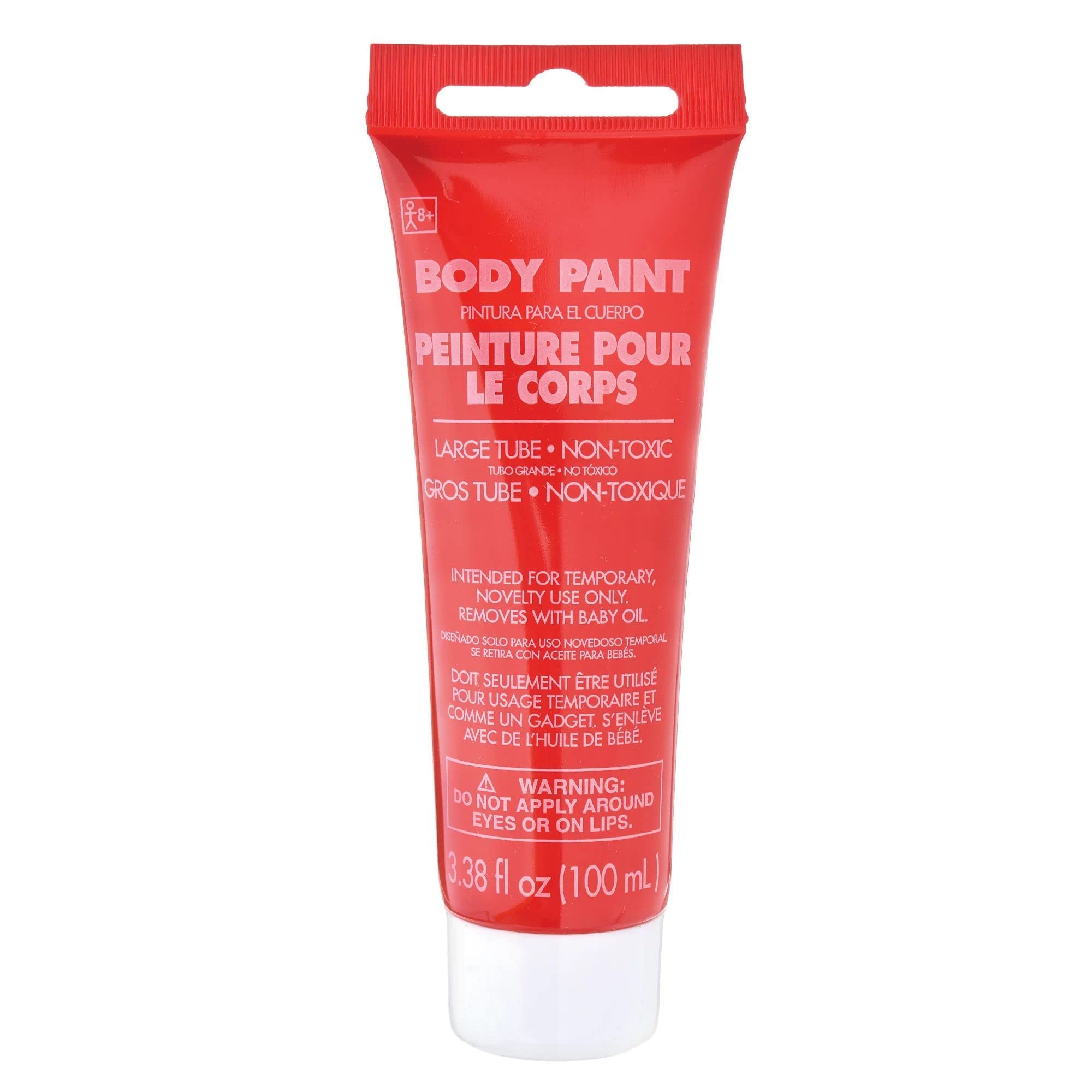 Amscan 3900764 Non Toxic Cream Based Full Body Paint, 34 Oz, Red