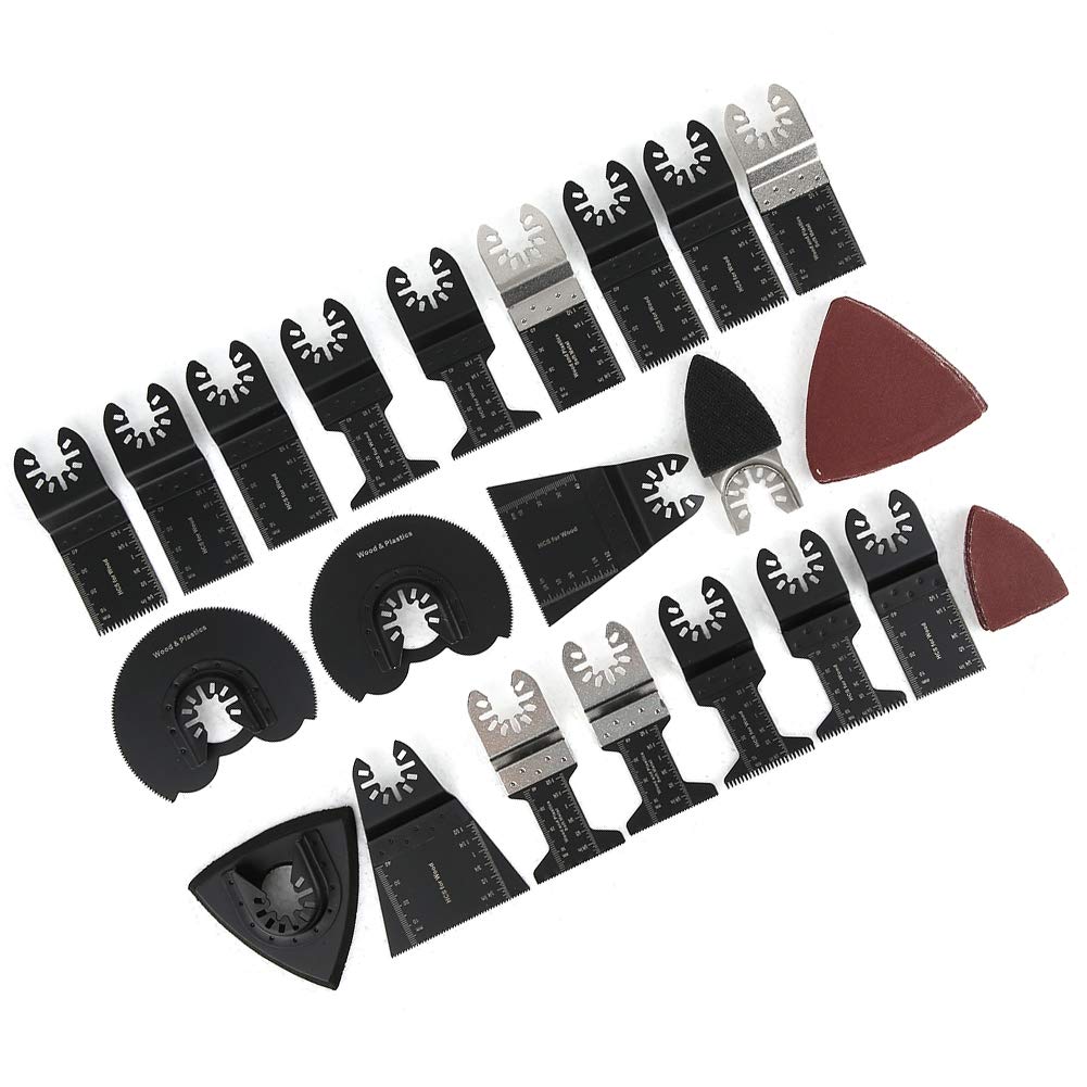 Cuchillas Multiherramienta 18 Piezas Hoja de Sierra Oscilante Accesorios de Herramienta Oscilante Multiherramienta para Worx, Dewalt, Makita, Bosch, Fein Multimaster, etc.