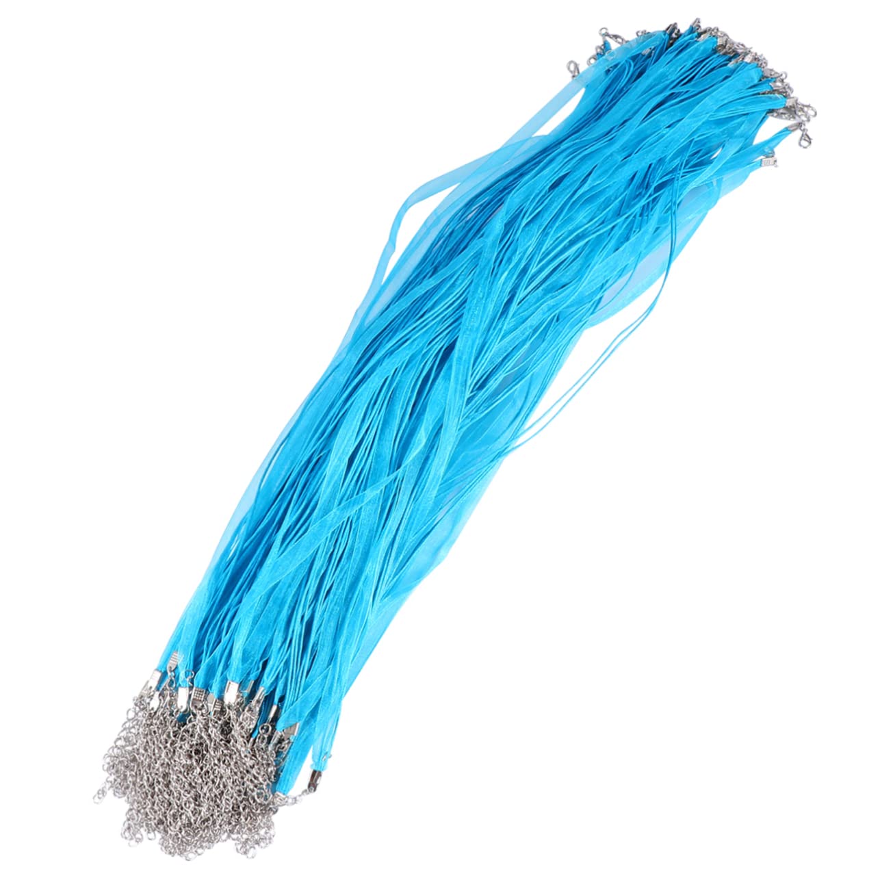 TEHAUX Cordón de Joyería para Collar, Cuerda Encerada de Hilo, 100 Piezas, con Hebilla de Langosta y Cadena Metálica, para Pulseras y Bisutería DIY