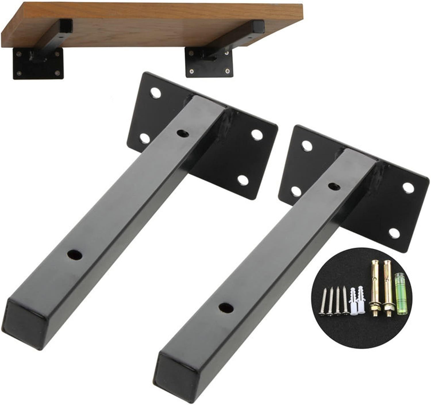 Solid Steel Floating Shelf Bracket 2 Pack Floating Shelf Bracket Blind Shelf Supports for Floating Wood Shelves Corner Brace Shelf Supporter,c