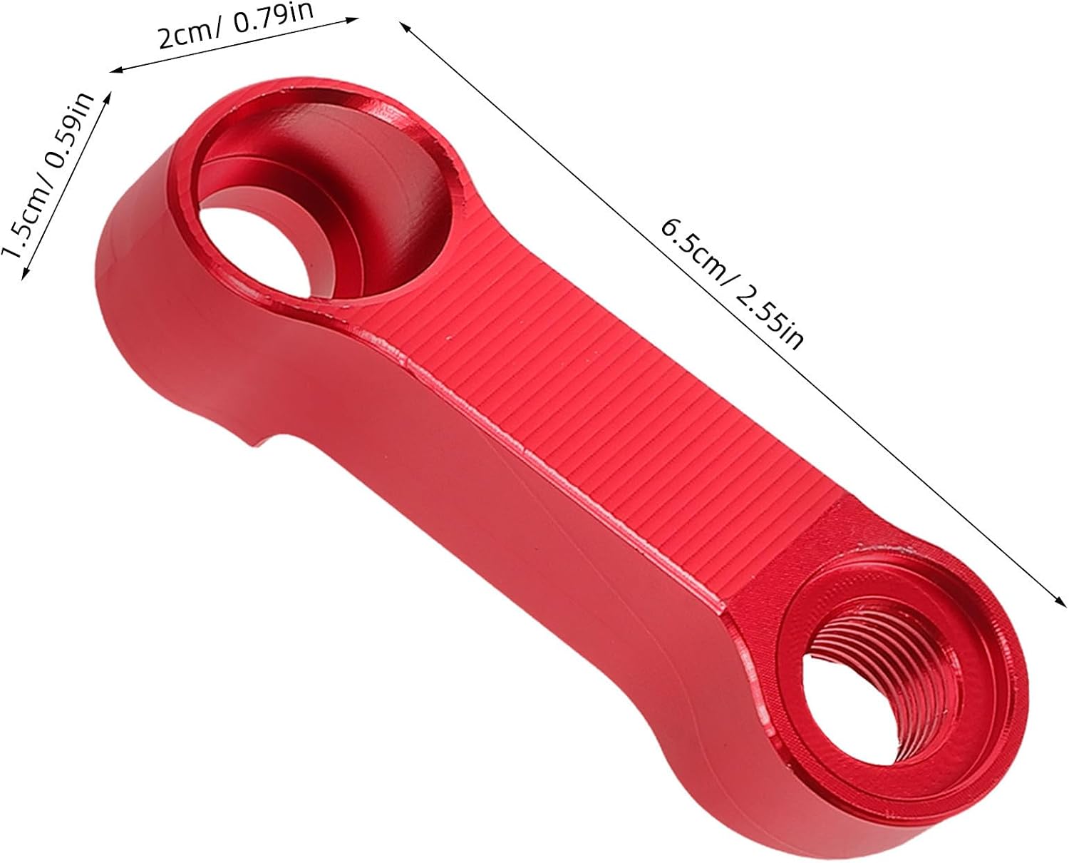 ULTECHNOVO 4pcs Motorcycle Mirror Extension Adapter and Mount Riser, Aluminum Alloy Rearview Mirror Brackets for Sportbikes and Scooters, Red
