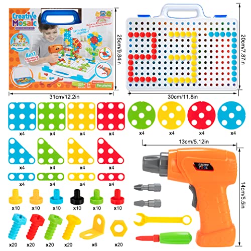 Wisplye Giochi Bambini Chiodini Mosaico di Puzzle