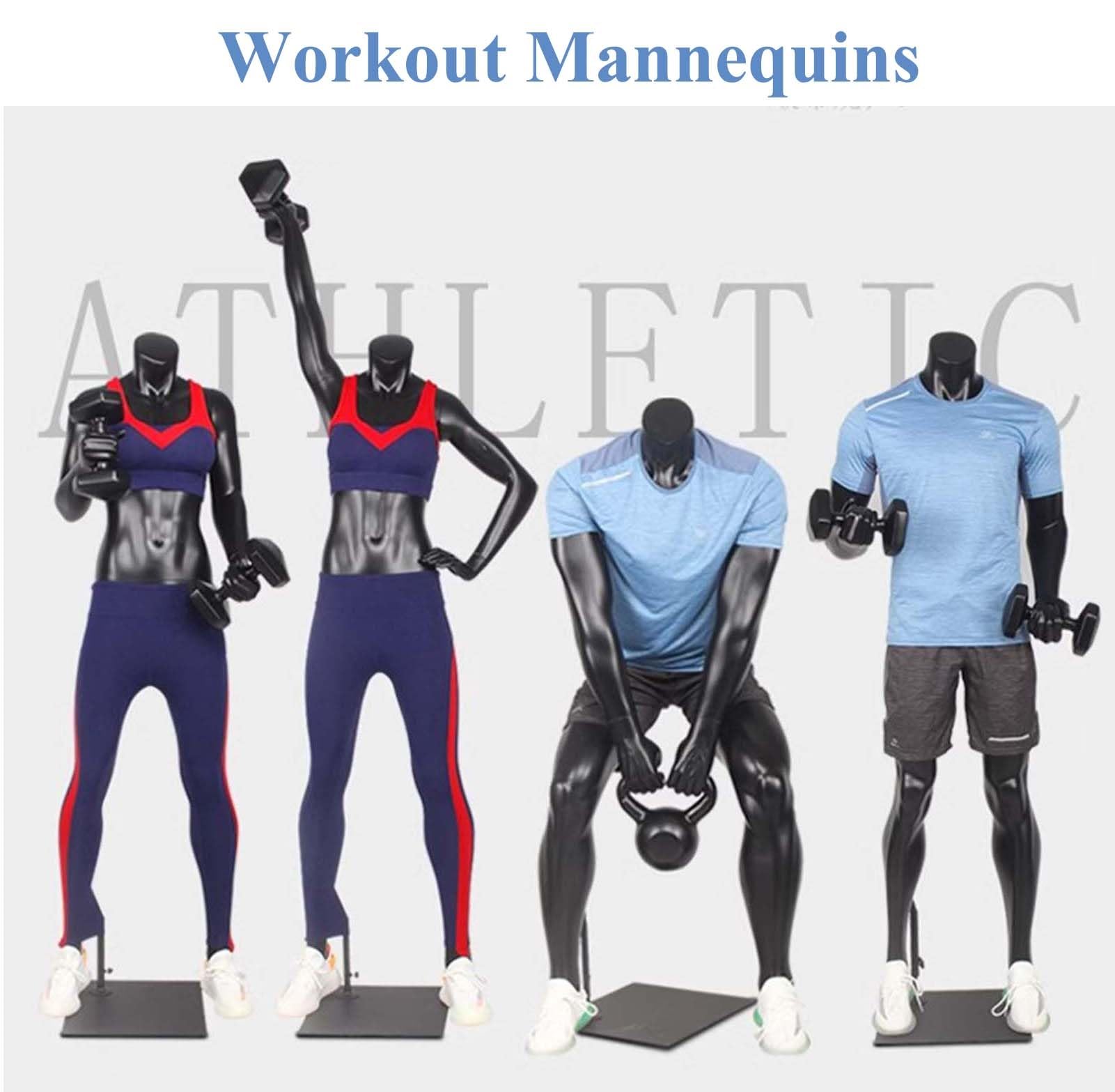 Manekin na całe ciało, manekin manekin do fitnessu do witryny sklepu sportowego, lekkie manekiny męskie/żeńskie (Male a)