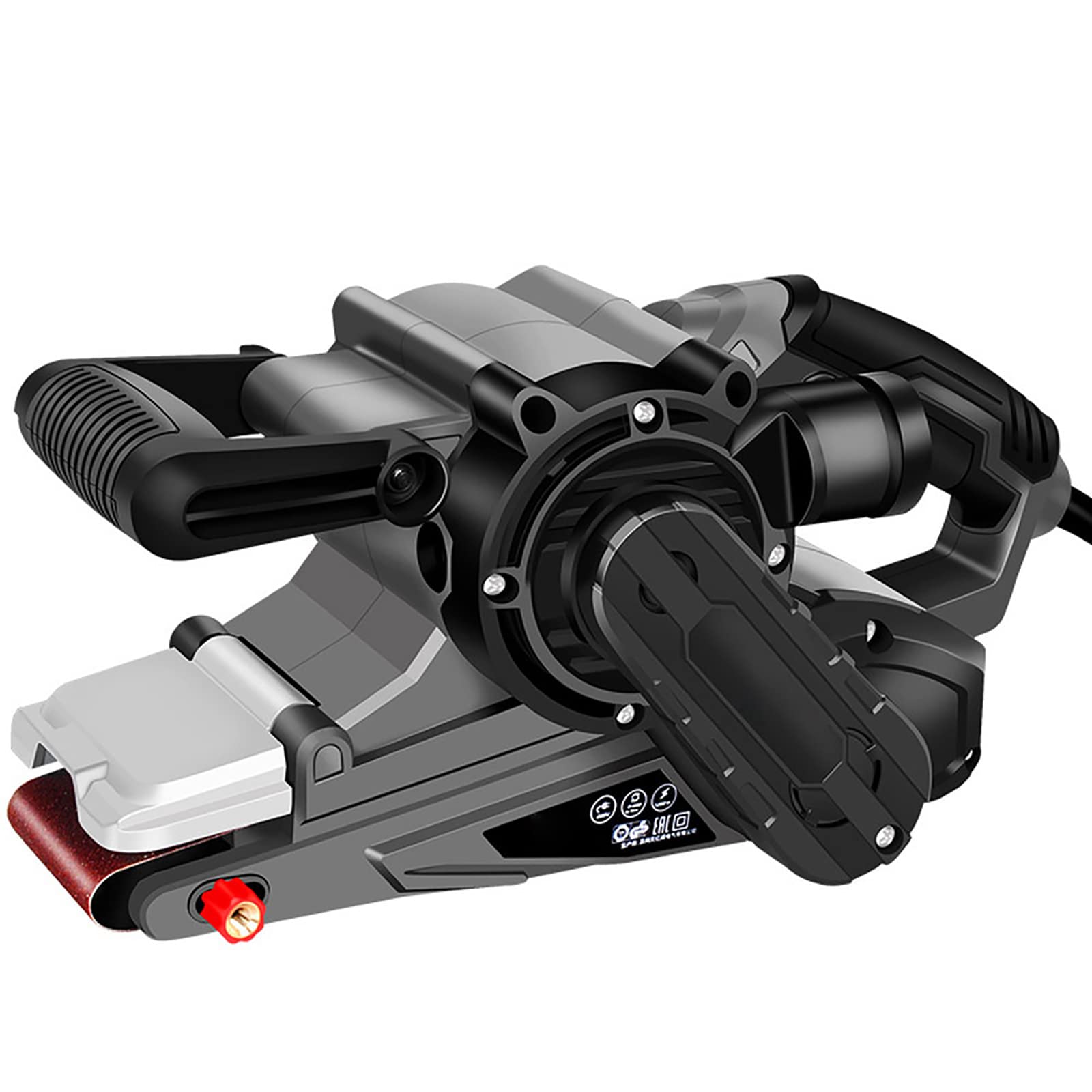Lijadora De Banda Manual, Lijadora De 1200 W Con Bolsa De Vacío, Ajuste De Velocidad Variable De 6 Velocidades, Utilizada Para Desoxidar Y Pulir Superficies Irregulares De Madera Y Metal