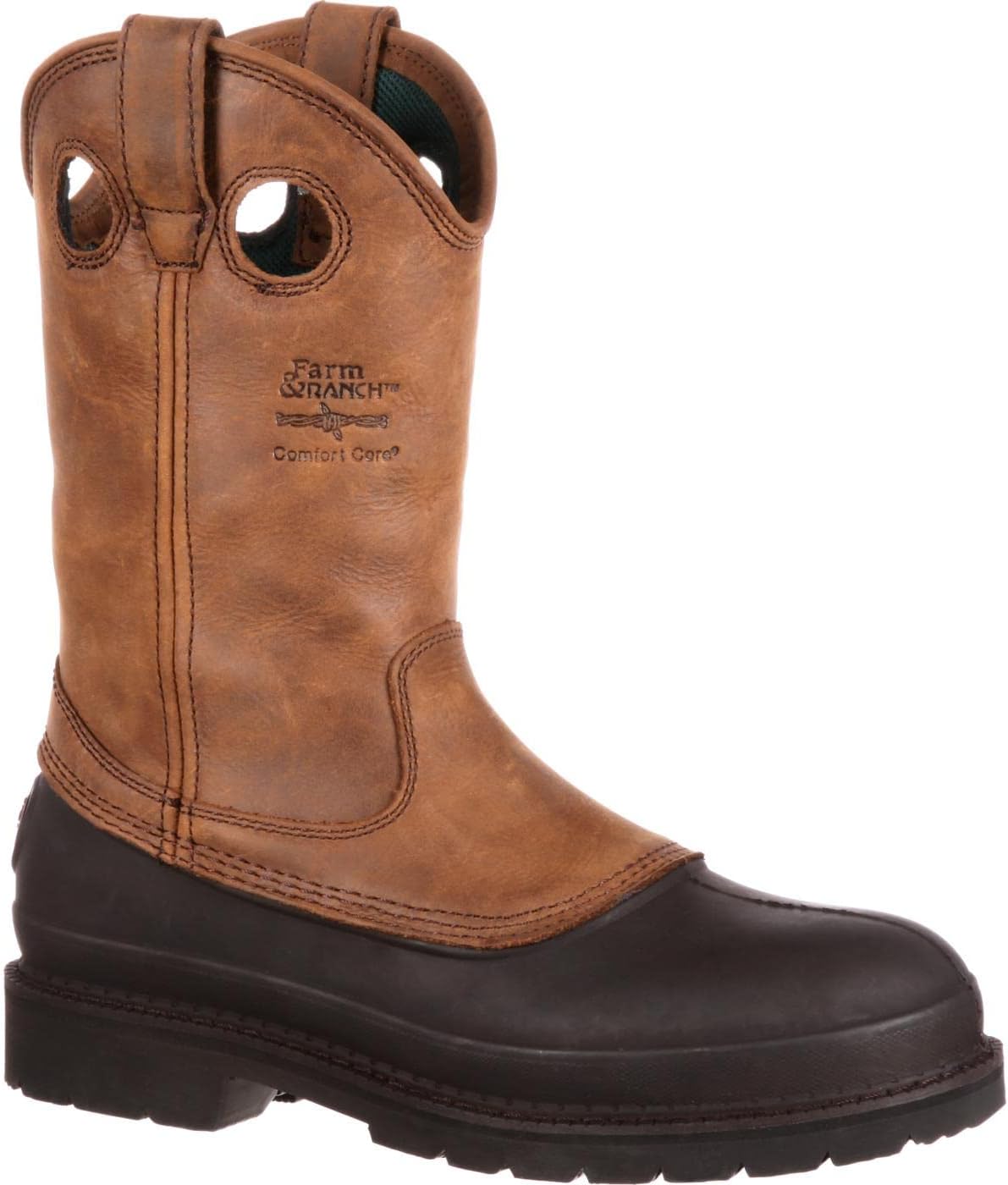 Georgia Boot Men's Muddog Waterproof Steel Toe Work Boots, Dark Chocolate, 8 W US