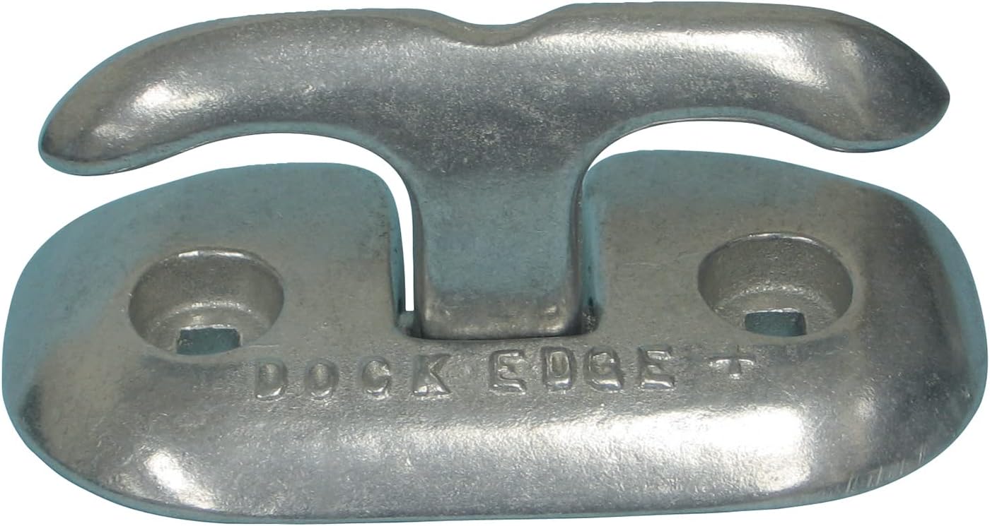 Polished Aluminum Flip-Up Dock Cleat, 6-Inch