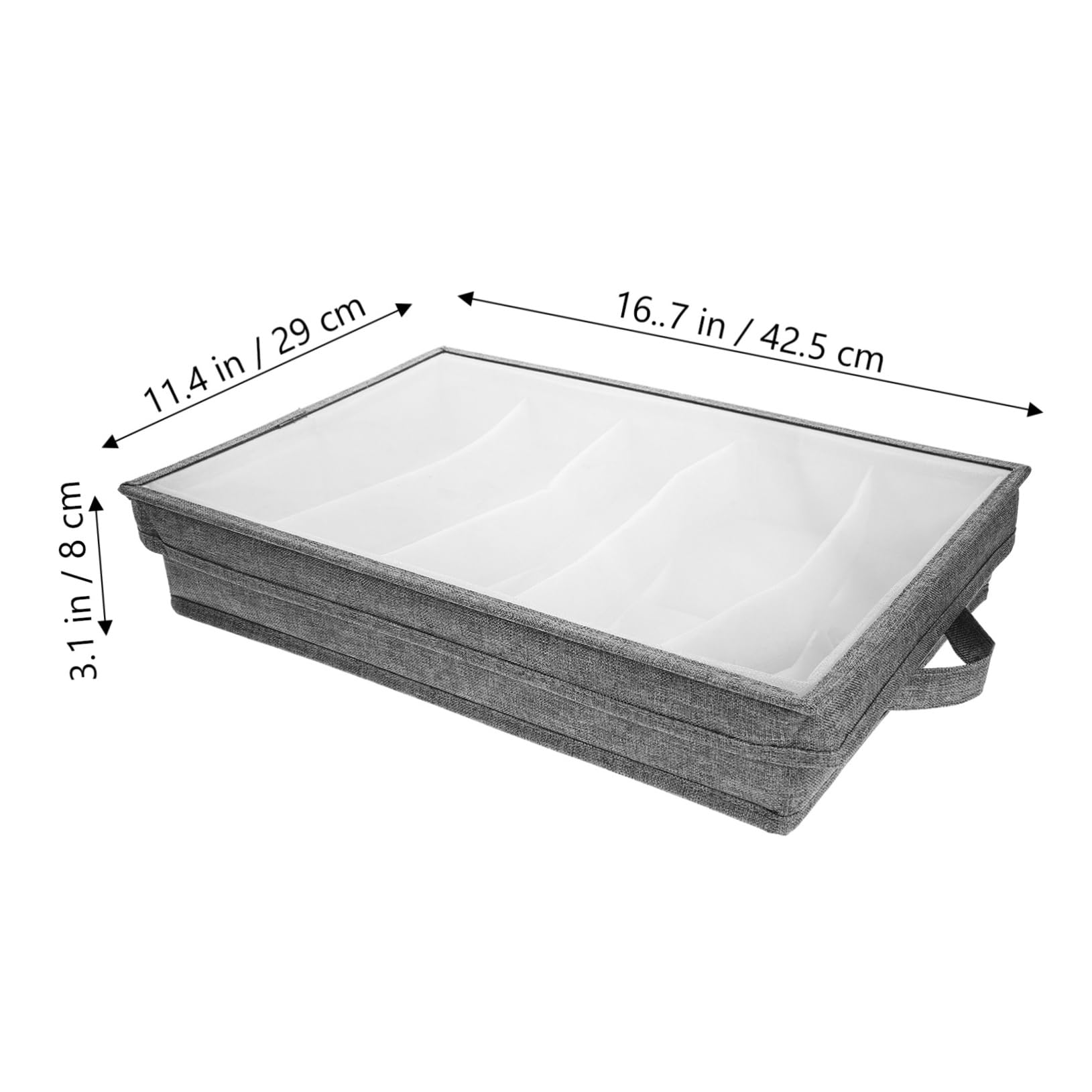 Caja Organizadora para Cubiertos con Divisores, Plegable y Portátil, Material Poliéster y Cartón, Ahorro de Espacio Adecuado para Uso al Aire Libre y Viaje